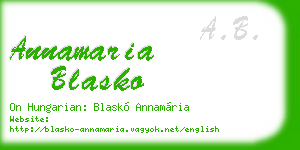 annamaria blasko business card