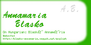 annamaria blasko business card